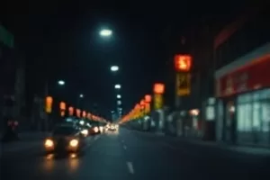 折光城市科幻大片中玻璃幕墙反射出的多重天际线