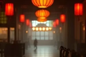 深海归途大片中潜艇舱内红色警报灯光下的操作台